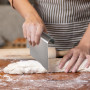 1 Pc Pelle à Légumes, Spatule à Pâte, Raclette en Acier Inoxydable, Grattoir de Cuisine, Coupe-Pâte, Carte à Pâte, Spatule de Cu
