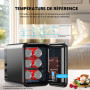 Enventor Mini-Frigo 4L, 6 Canettes, Prise 12V/220V, Fonction Refroidissement et Chauffage, Petit Réfrigérateur Cosmétique, Compa
