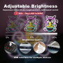 LUCUNSTAR Fortune Cat Ramen Neon Led,Neon Mural Japonais à Intensité Variable,Panneaux Néon Pour Mur,Panneaux Néon Pour à Domici