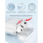 BoerHang Coque Compatible avec AirPods 4 2024, TPU Antichoc Transparent Simple [LED Frontale Visible] Compatible avec AirPods 4 