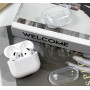 BoerHang Coque Compatible avec AirPods 4 2024, TPU Antichoc Transparent Simple [LED Frontale Visible] Compatible avec AirPods 4 