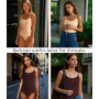 2XK-NOV Body String Gainant Sexy pour Femme, Sculptant Invisible Shapewear, Body Gainant Femme Ventre Plat, Pression légère & Co