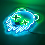 Flixyticy Enseigne Lumineuse Néon Ice Bear, Panneau lumineux suspendu à LED pour chambre d'enfant, décoration murale, fête, vaca