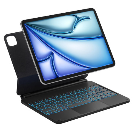 Inateck Housse Clavier magnétique pour iPad Air 11" M3/M2 (2024-2025), Air 5e/4e gen 10,9", Pro 11" (1re-4e gen) : Support Canti