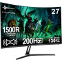 Minifire Gaming Curved Monitor 27 Pouces MFG27C1 200Hz 1Ms 130% sRGB Monitor avec Sprecher 1920 * 1080 VA Panel （MFG27C1 avec câ