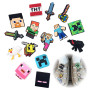 18 Pcs Charm de Chaussure, Décoration de Chaussure Miner en PVC, Décoration de Sabot Charms Jeu Dessins Animés, Accessoires de C