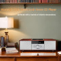 Chaîne Hi-FI Stéréo Bluetooth,WISCENT Vintage Micro HiFi Systems Lecteur CD, 30W RMS avec Streaming Audio Bluetooth, Poste Lecte