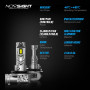 NOVSIGHT Ampoule H11 LED - 1:1 Taille Design 24000LM 6500K Blanc Puissant H11 LED 500% Luminosité Kit de Conversion Halogène Amp