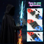 Meleager Sabre Laser Enfants, 2 Pièces Télescopique Sabre Laser LED((Bleu+Rouge)-15 Couleurs Changeantes, Rechargeable, Rétracta