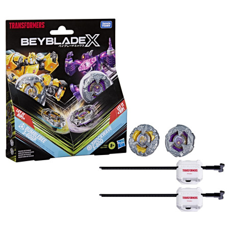 Collaboration Beyblade X et Transformers, Bumblebee 3-60GP Contre Shockwave 5-80O