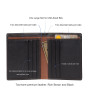 Theodore Portefeuille Homme en Cuir - Porte-Cartes Vertical à 2 Volets, 10 Emplacements, Compartiment Billets - Protection RFID 