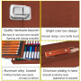 KINSPORY Mallette dessin Enfant, 139 pièces coloriage kit dessin Enfant, Art Set, Mallette de Coloriage avec boîte en bois (Brun