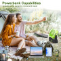 Astarama Ventilateur solaire de 10 000 mAh avec panneau solaire de 10 W et lumière, ventilateur à 4 vitesses à piles avec écran 