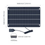 Mini Panneau Solaire USB 6W,FlexSolar Monocristallin 5 V Chargeur Solaire Etanche avec Cellule Solaire Convient pour Les Vélos T
