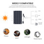 Mini Panneau Solaire USB 6W,FlexSolar Monocristallin 5 V Chargeur Solaire Etanche avec Cellule Solaire Convient pour Les Vélos T
