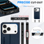 Shieldon Coque Cuir Véritable pour iPhone 17 Pro 6,3 Pouces 5G 2025, Etui Housse Portefeuille de Cartes, RFID Blocage, Fonction 