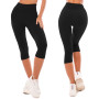 SINOPHANT Legging 3/4 Femmes Pantalon de Sport, Jegging Taille Haute Femme Yoga Opaque Doux Corsaire Pantacourt