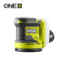 RYOBI - Ponceuse Excentrique 18 V ONE+ 125 mm + 3 Abrasifs pour Retirer Peinture, Vernis et Poncer les Petites Surfaces - Idéale