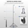 Neewer 2 Packs 660 LED Lumière Dimmable Bicouleur support d'Eclairage: 3200-5600K CRI 96+ LED Panneau avec Support U et Barndoor