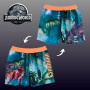 Jurassic World Maillot de Bain pour Garçon, Bermuda Motif Dinosaure, Shorts de Bain pour Garçon, Tailles 3 à 8 Ans
