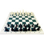 xunfu Portable Jeu Echec Adulte, Rollable Jeu d'éChecs, Jeux de Voyage Echiquier, Jeux de SociéTé Enfant，50x50cm