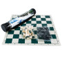 xunfu Portable Jeu Echec Adulte, Rollable Jeu d'éChecs, Jeux de Voyage Echiquier, Jeux de SociéTé Enfant，50x50cm