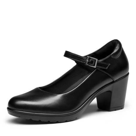 DREAM PAIRS Escarpins Femme Mary Jane Chaussures à Talon Haut Classiques Escarpin à Bout Rond Confortable,Size 36,Noir,SDPU2231W