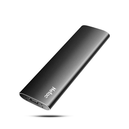 Netac SSD Externe 2To USB 3.2 GEN 2, Disque Dur Externe jusqu'à 550MB/s (10 Gbps, USB C, Aluminum)