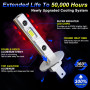 Sycreek Ampoule H1 LED,16000 LM 6500K Blanc Extrêmement Brillant Phare LED,IP68 Étanche Tout-en-Un Kit de Conversion Plug and Pl