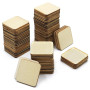 lyualma 200 Pièces Bois Carré Tranches 3x3 cm Feuilles de Bois de Balsa Vierges Carrées Artisanat Tranche Bois Brut pour L'Artis