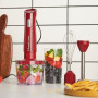 Russell Hobbs Mixeur plongeant [3 en 1 : mixeur, fouet, hachoir] Blender Rouge (bol 600 ml, smoothies, soupes, sauces, dips, lam