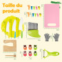 LETTO & TAILOR Kit Cuisine Enfant - 25 Pièces, Couteau Enfant, Ustensiles Cuisine pour Enfants, Couteaux Montessori, Gants de Pr