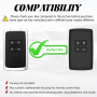 TOOMUME Coque Clé, Etui Cles Étui Clés Carte Adapté pour Renault Scenic 4 Megane Talisman Koleos Kadjar Clio Captur Espace Zoe D