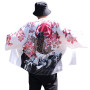 Siehin Cardigan kimono pour homme Japon Happi Kimono printemps-été Yukata Coat Ukiyoe Baggy Tops
