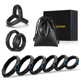 Sex Toys 8 Tailles Anneau Penien - Anneau Homme Silicone Anneaux de Pénis Sextoy Anneau Penien Jouet Adulte Anneau Penis Réglabl