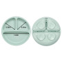 PandaEar Set de Vaisselle pour Bébé | 2 Assiettes Divisées avec Ventouse en Silicone, 2 Sets de Cuillères et Fourchettes pour Bé