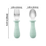 PandaEar Set de Vaisselle pour Bébé | 2 Assiettes Divisées avec Ventouse en Silicone, 2 Sets de Cuillères et Fourchettes pour Bé