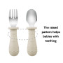 PandaEar Set de Vaisselle pour Bébé | 2 Assiettes Divisées avec Ventouse en Silicone, 2 Sets de Cuillères et Fourchettes pour Bé