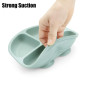 PandaEar Set de Vaisselle pour Bébé | 2 Assiettes Divisées avec Ventouse en Silicone, 2 Sets de Cuillères et Fourchettes pour Bé