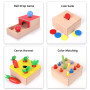 LZDMY Jouets Montessori en Bois 10-36 Mois Bébé, Jouet Éducatifs Enfant 1 2 3 4 5 Ans Jeux Montessori Object Boîte Permanente, J