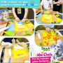 Lalfof Kit Cuisine Enfant avec 3 Couteau Cuisine Enfant | 20 Ustensiles de Cuisine Enfants Sécurisés | 1 Badge avec Le nom de l'