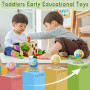 AiTuiTui Jouet Bebe 2 3 Ans, 5 en 1 Cube D'activité Bébé de 2 3 4 Jouet Cadeau Garçon Fille, 49 Pcs Montessori Educatif et de Dé
