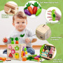 AiTuiTui Jouet Bebe 2 3 Ans, 5 en 1 Cube D'activité Bébé de 2 3 4 Jouet Cadeau Garçon Fille, 49 Pcs Montessori Educatif et de Dé