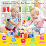 ZHHGOO Jeu de Peche Magnetique,Jeuxs Enfants 2 Ans,Jeux Montessori,Jouets en Bois Jeu de pêche,Magnetique Enfant,Cadeau Garçon F