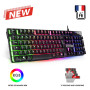 EMPIRE GAMING - Clavier Gamer Nouveau K300 (AZERTY) - 105 Touches Semi-Mécaniques - Rétroéclairage LED RGB - 19 Keys Anti-Ghosti