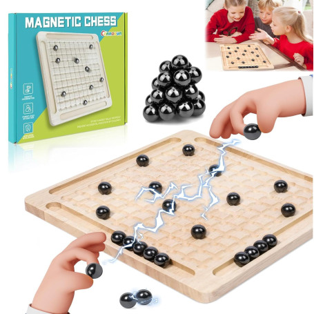 Jeu D'échecs Magnétique, Magnetic Chess Game, avec 20 Pierres magnétiques, Magnetic Chess Set, Échiquier magnétique, Jeu MagnéTi
