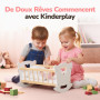 Kinderplay Berceau de poupée en Bois avec Parure de lit - Lit à Bascule pour poupées jusqu'à 49,5 cm - Jouet en Bois pour Filles