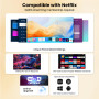 4K Vidéoprojecteur [HiFi Audio/Auto Focus/Support Rotatif à 360°] Rétroprojecteur avec WiFi et Bluetooth 1080P Natif, One-Click 