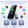 Mini Adaptateur CarPlay sans Fil & Android Auto sans Fil 2-en-1, USB-A et USB-C, Compatible iOS 10+ et Android 11+, Non Compatib