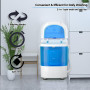 SOARS Mini Machine à Laver Semi-Automatique, Mini Lave Linge & Essoreuse 2-En-1, Charge 2 Kg, pour Vêtements de Bébé, Serviettes